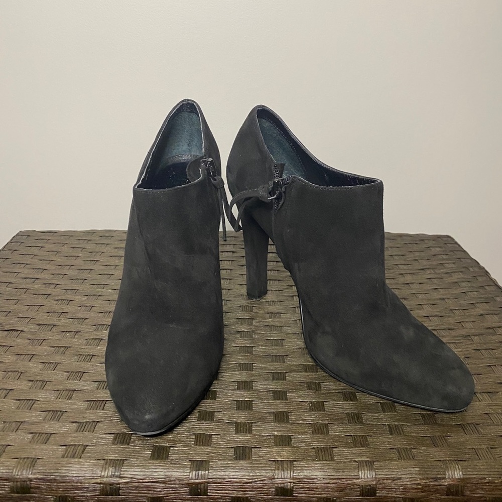 RALPH LAUREN Janae high heeled ankle boots.  Suede